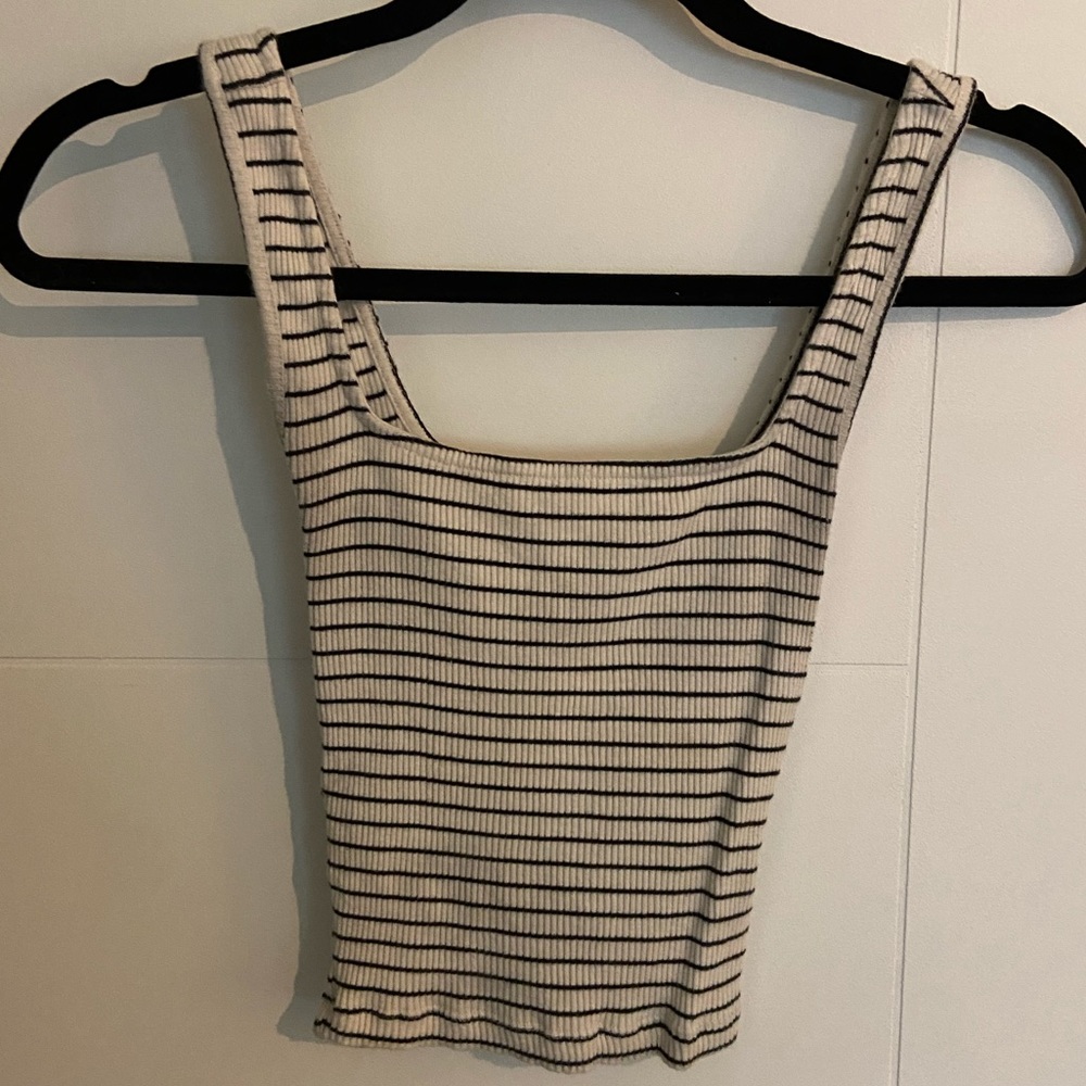 Urban Outfitters square line striped tank top